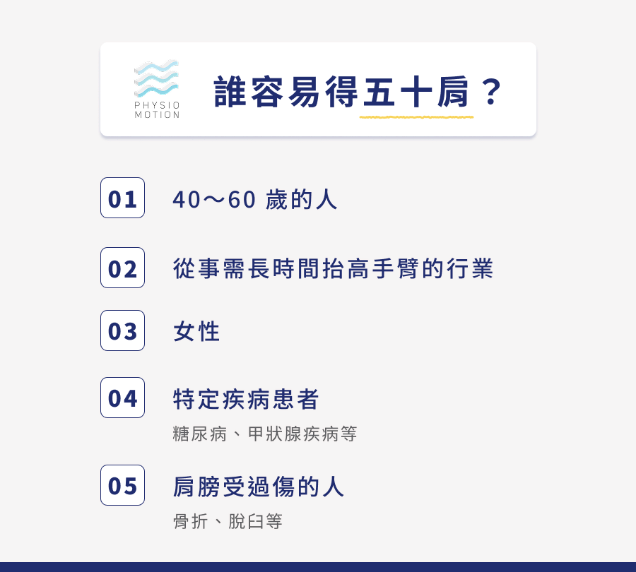 五十肩會自己好嗎?一文解析五十肩的成因、治療與復健方法 1 誰容易得五十肩?