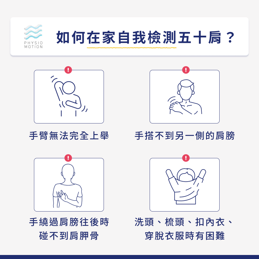 五十肩會自己好嗎?一文解析五十肩的成因、治療與復健方法 2 如何在家自我檢測五十肩?